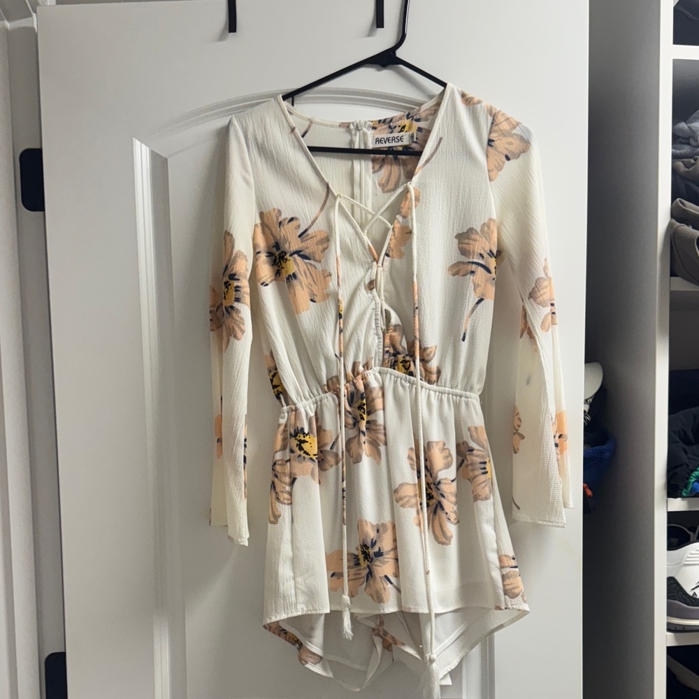 Floral Long Sleeve Romper